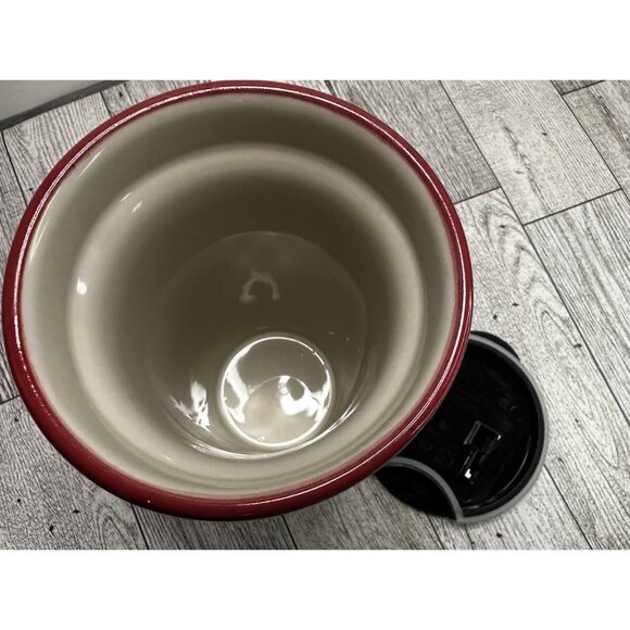 6" Tall Ceramic Travel Mug "Bunny Wave" 16 Oz. Bunnies Jumping over the Moon NEW - Picture 8 of 10